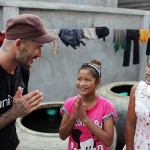 David Beckham meets Cambodian children saved from sexual and emotional abuse